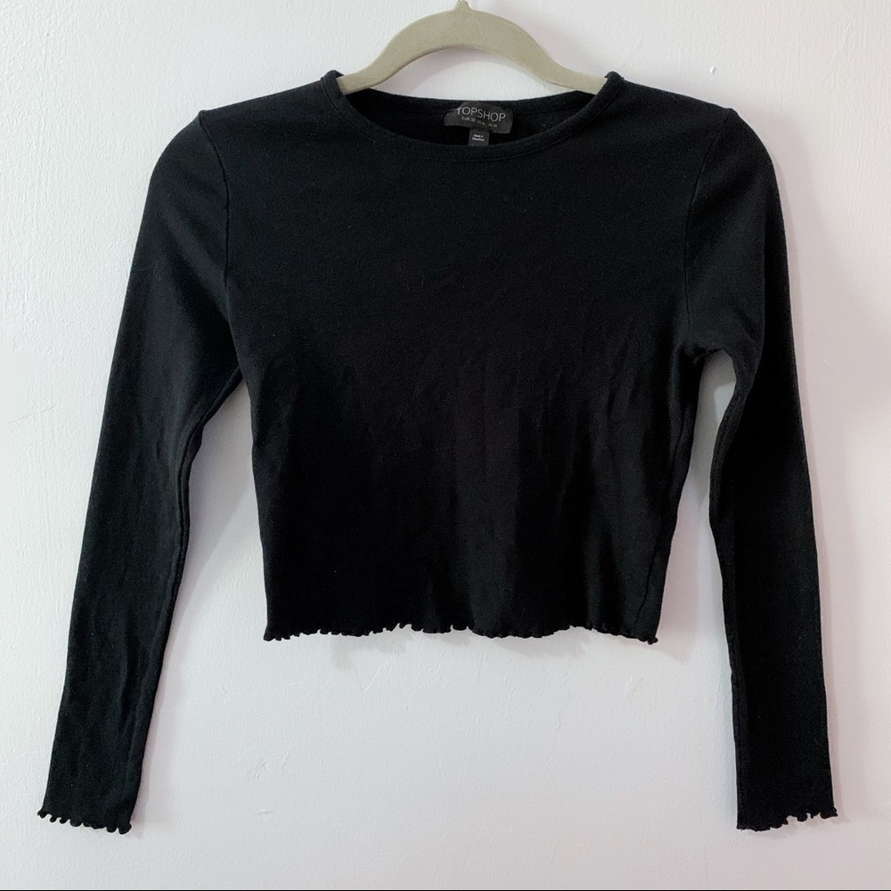 💄2/$25 Topshop Long Sleeve Crop Top